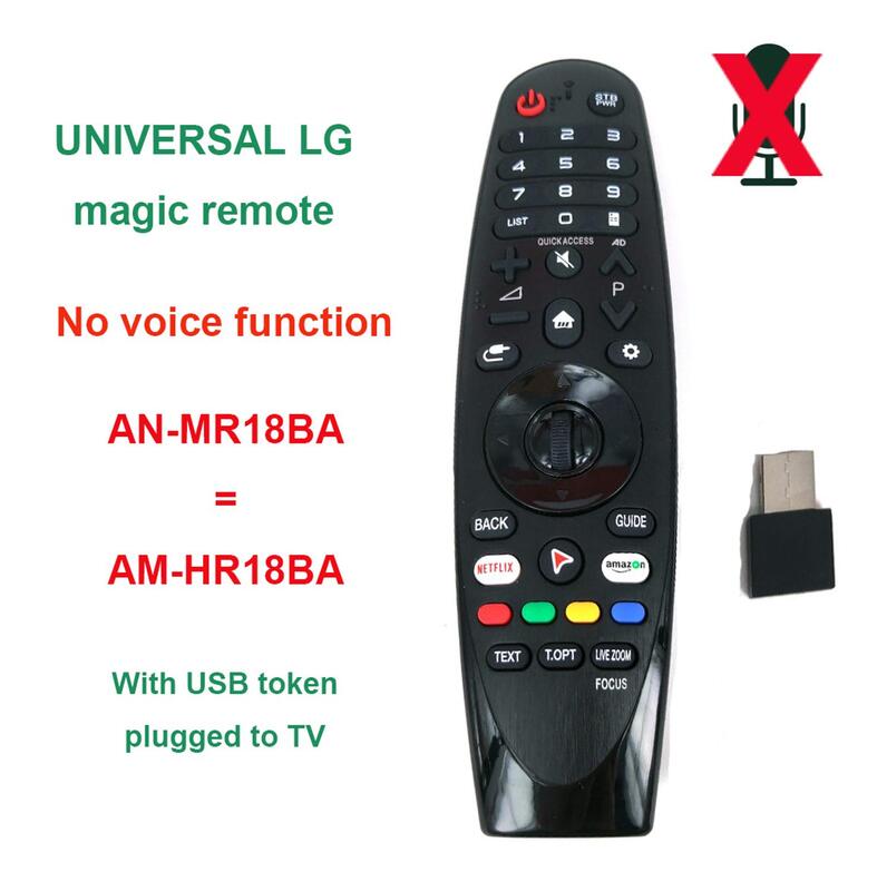 Voz para lg magia tv controle remoto para lg uk sk lk smart tv 2018 AN-MR18BA AM-HR18BA substituição sem voz akb75375501