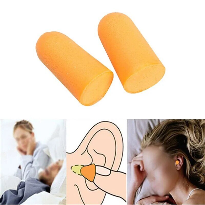 3 pair Comfort Soft Foam Ear Plugs Tapered Travel Sleep Noise Reduction Prevention Earplugs Sound Insulation Ear Protections