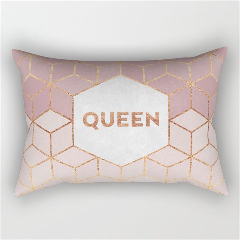 30x50cm geométrico lance fronha rosa ouro rosa capa de almofada casa sofá almofadas decorativas algodão poliéster almofadas