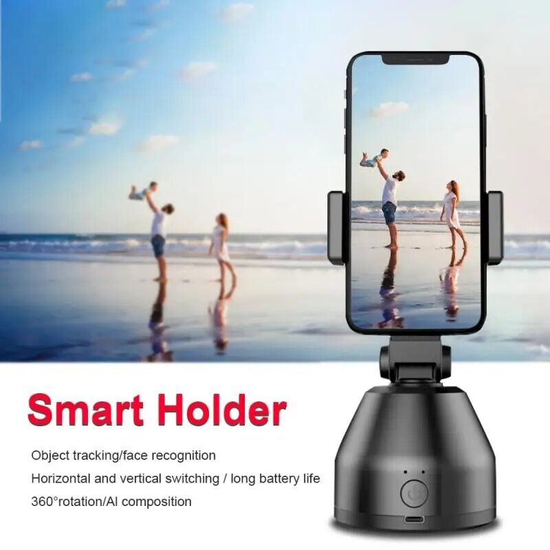 Smart Ai Gimbal Robot Cameraman 360 ° Auto Rotatie Face Tracking Object Mobiele Telefoon Stand Voor Fotografie/Make-Up/vlog/Youtube