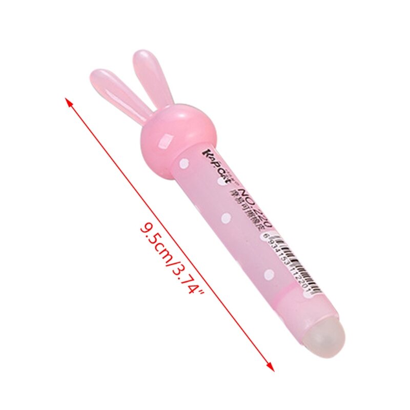Goma de borrar Kawaii Rabbit para bolígrafo borrable, suministro escolar para oficina, regalo de papelería, novedad de 2021