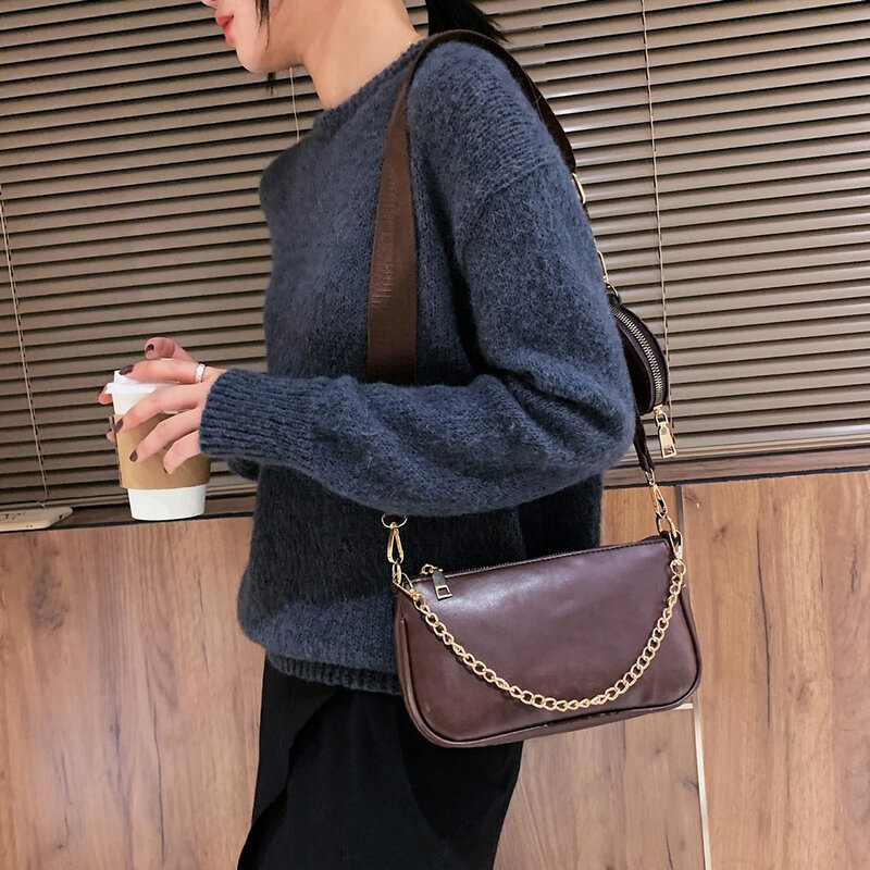 개/대 패션 작은 어깨 가방 여성을위한 새로운 PU 가죽 핸드백 숙녀 crossbody 가방 2019