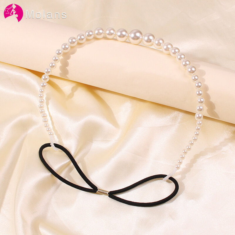 Molans – bandeau de perles de mariage pour femmes, accessoires de cheveux, élastiques, bijoux, couvre-chef de mariée, nouvelle collection