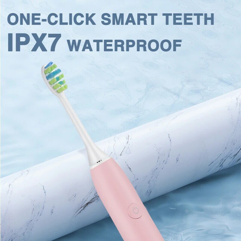 Boyakang-cepillo de dientes eléctrico recargable para todo público, dispositivo dental eléctrico con 5 modos de recordatorio inteligente, resistente al agua IPX7, con cerdas Dupont y carga USB