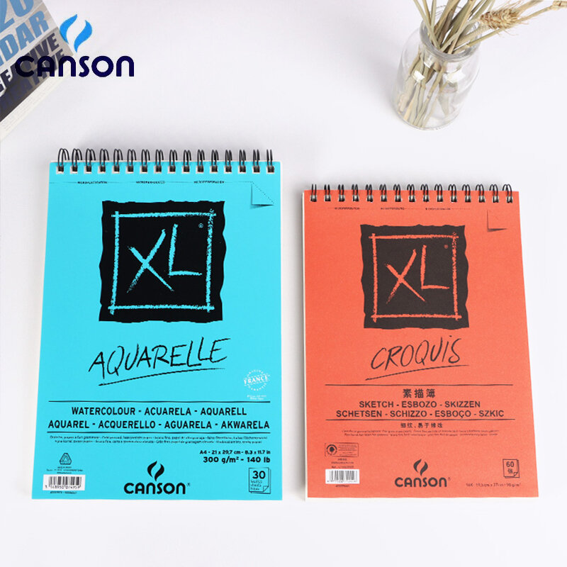 Libro de pintura creativa serie CANSON XL, 16K/8K/A4/A3, boceto/marcador/acrílico/acuarela/lápiz/Toner, libro de papel Kraft