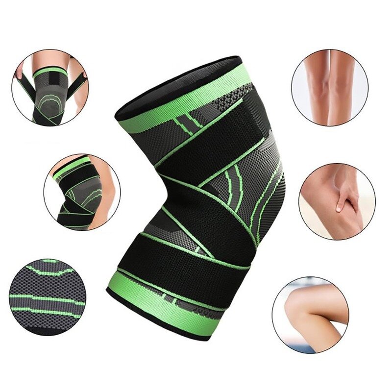 1PC Kneepad Elastic Bandage Pressurized Knee Pads Knee Support Protector for Fitness sport running Arthritis muscle joint Brace