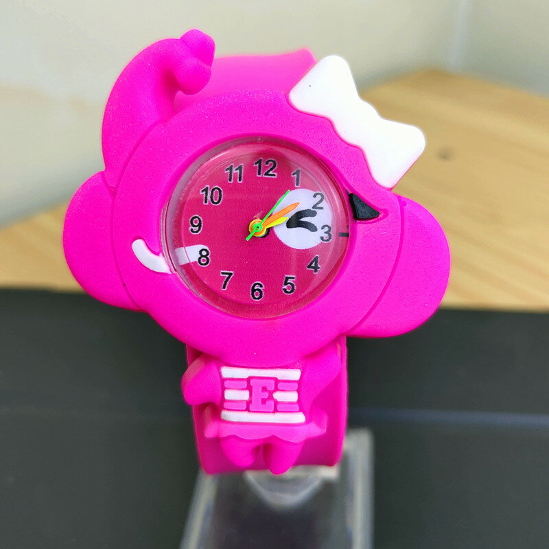 Reloj deportivo de cuarzo con solapa para niños y niñas, pulsera con diseño de elefante de dibujos animados, regalo de cumpleaños, envío directo