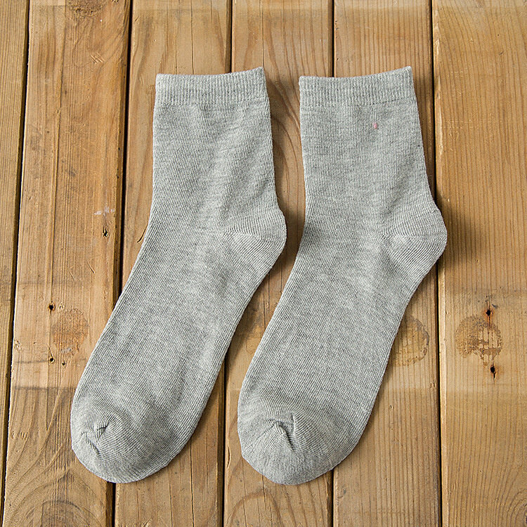 Meias masculinas e femininas cor sólida navio meias meias meias tubo médio transmissão ao vivo bem-estar outono e inverno invisível meias masculinas