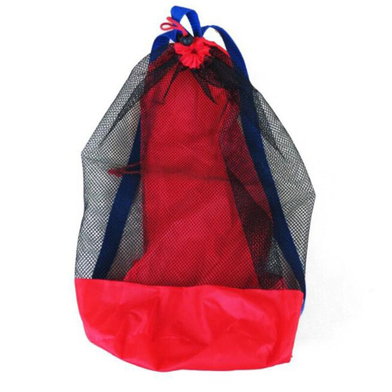 Saco de praia portátil dobrável saco de malha para crianças cestas de brinquedo de praia saco de armazenamento sacos de ferramentas ao ar livre saco de armazenamento