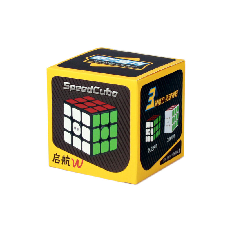 QiYi Sailing W 3x3x3 Speed Magic Neo kubus hitam profesional 3x3 kubus Puzzle mainan edukasi untuk anak-anak hadiah anak-anak 3x3
