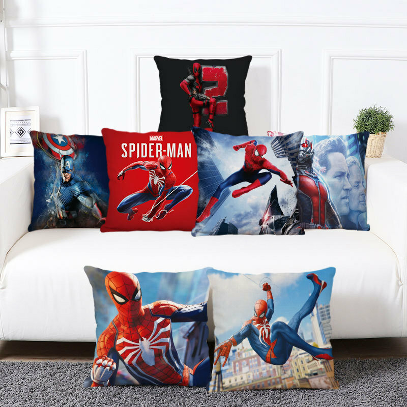 45x45 см Marvel Человек-паук Подушка Чехол декоративная наволочка для подушки Чехол для подушки диванные подушки Железный человек домашний текс...
