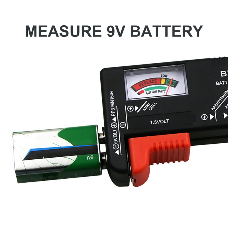 BT-168 Pointer Type Battery Capacity Tester Bttery Life Level Tester Power Tester for AAA, AA 9V