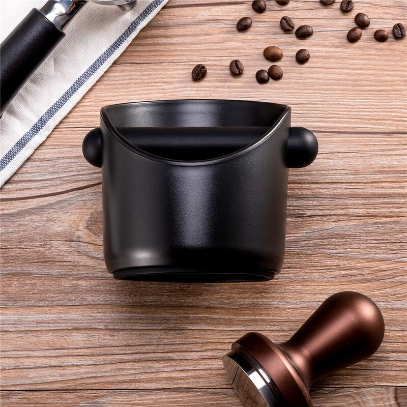 Espresso Coffee Grind Knock Box Anti Slip Espresso Grind Dump Bin Shock-Absorbent Barista Coffee Ground Recycling Container