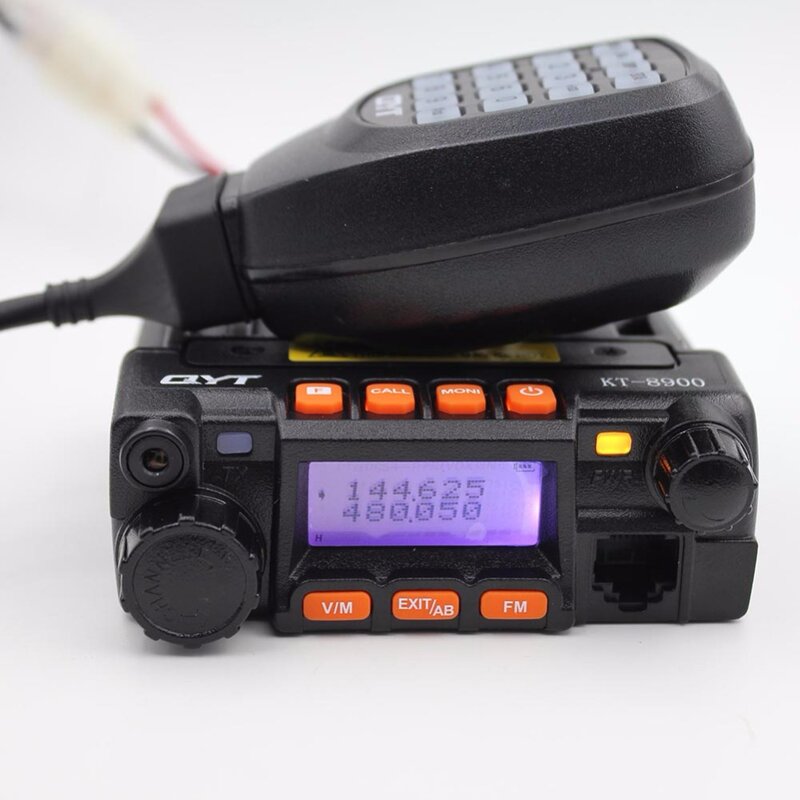 2022.QYT KT-8900 Mini mobilny radiotelefon dwuzakresowy 136-174MHz 400-480MHz 25W Transceiver KT8900 Auto walkie Talkie