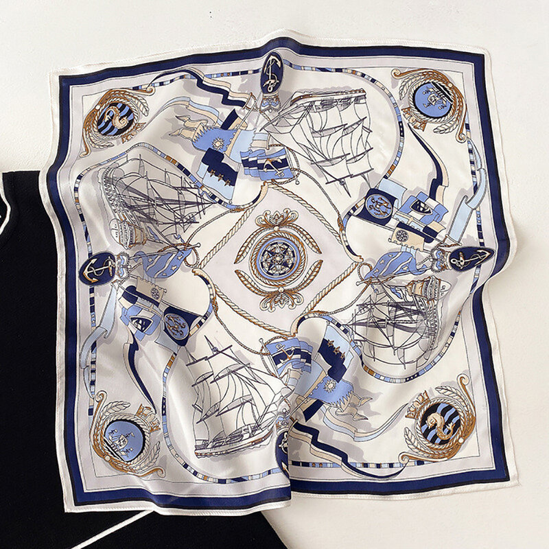 100% Silk Square Scarf for Women 53x53cm Beautiful Design Pattern Printed Luxury Elegant Silk Kerchief Handkerchief Real Silk