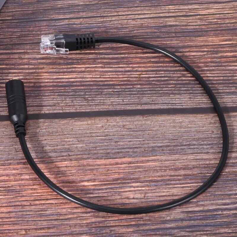 Conector de enchufe de 3,5mm a RJ9 para auriculares de iPhone, Cable adaptador para teléfono de oficina de Cisco