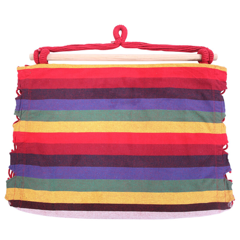 Silla colgante de lona de algodón con almohadas, hamaca de arcoíris para niños y adultos, asiento grande, distintivo