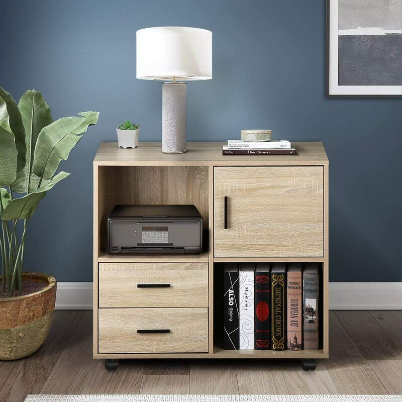 Home Storage Regale Büro Schränke mit 2 Schubladen Holz Datei Schrank Große Offene Raum Lagerung Regal Büro Schrank für Hause