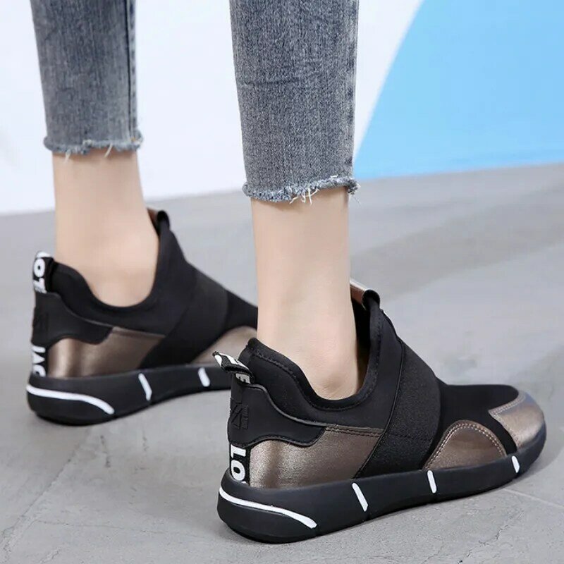 2020 New Autumn New Fashion Wild Ladies Flat Sneakers Comfortable Breathable Slip-on Women's Vulcanized Shoes