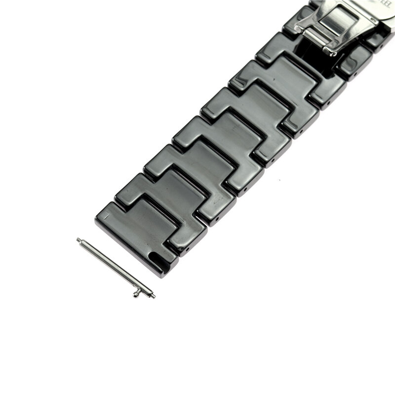 Correa de cerámica para xiaomi Amazfit, pulsera de cadena de 20 y 22 mm para Samsung Gear s3 S2, correa para Galaxy Watch 46, 42 y 45 mm