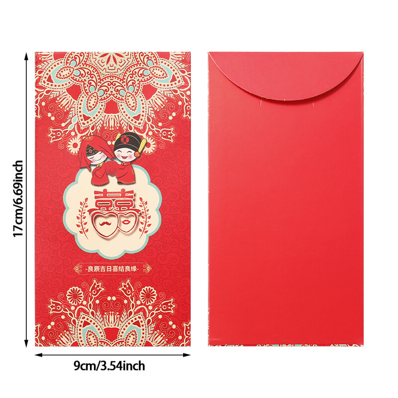 10 rouge chinoise Assorted Party Argent Enveloppe Mariage Anniversaire Enfants Cadeau R