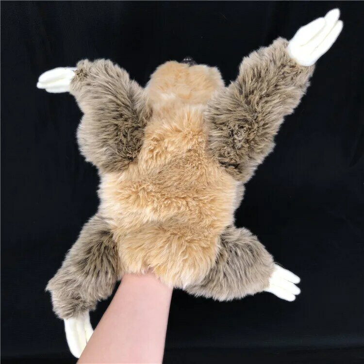 24cm Premium Real Life bambole di peluche a tre dita con bradipo o bambole di bradipo con burattino a mano apprendimento giocattoli per bambini per bambini regalo di compleanno