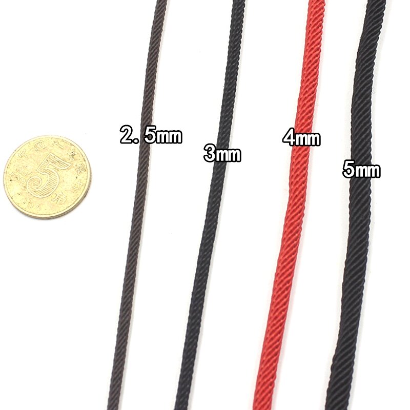 2.5/3/4/5mm trançado corda diy colar pulseira que faz encontrar jóias acessórios milão corda campo sobrevivência corda