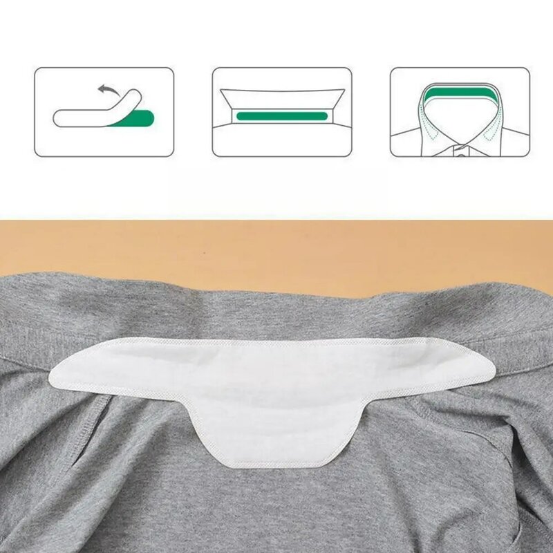 10pcs Disposable Absorbing Sweat Guard Collar Pads Clothing White Dress Anti Pad Deodorants T-shirt Stickers Perspiration S Z1n5