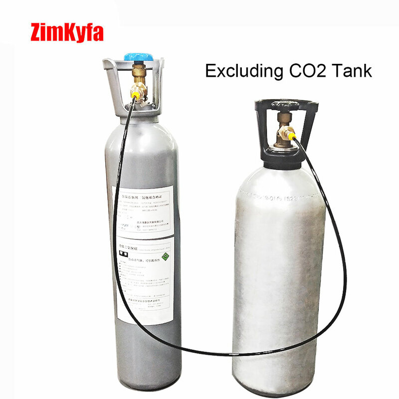 CO2 خزان محطة إعادة الملء شحن محول نقل مع خرطوم 90 سنتيمتر/الصلب خرطوم مضفر (CGA320)/ W21.8-14 إلى (CGA320 )W21.8-14