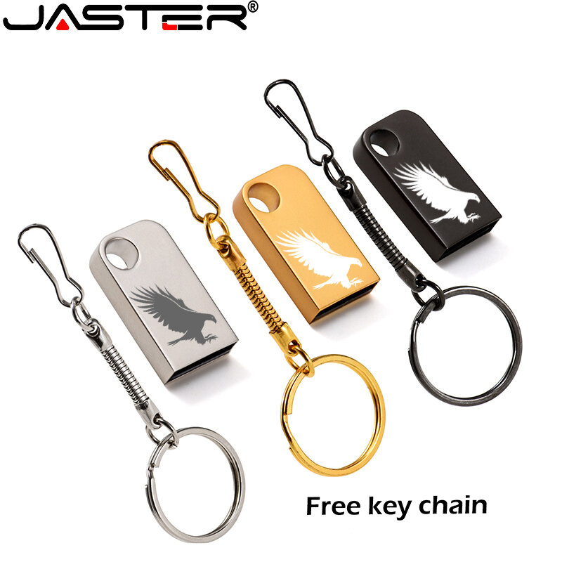 Jaster-Unidad Micro Flash USB 2,0 de Metal, pequeño regalo, 16GB, 32GB, Universal