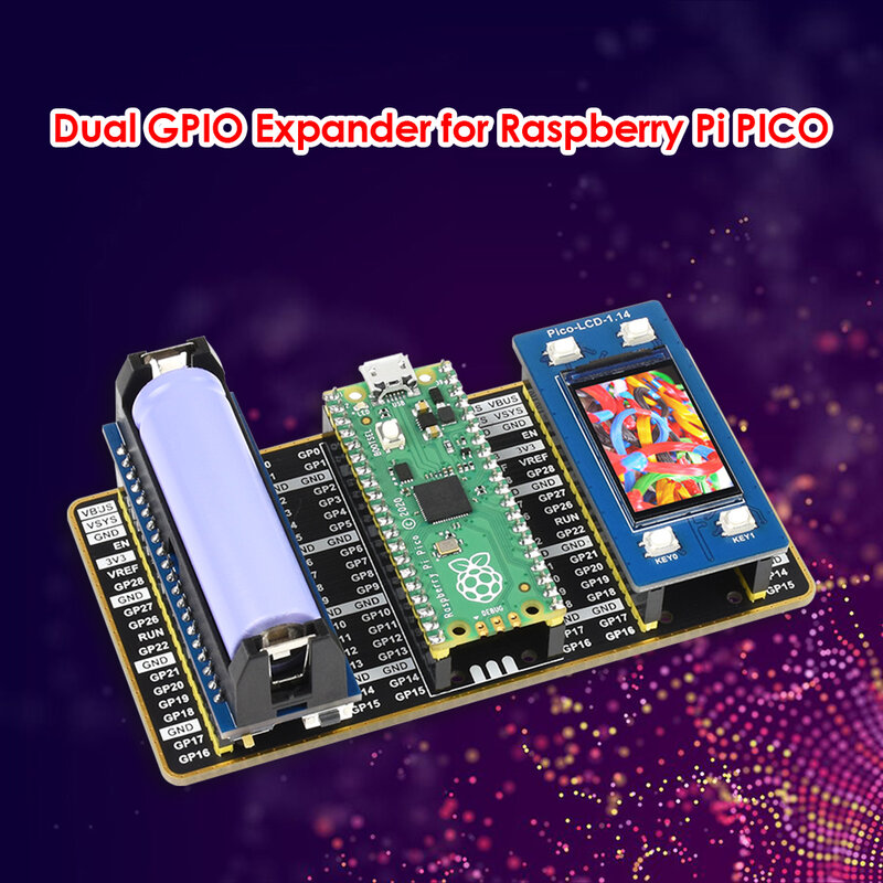 USB Dual GPIO Expander Board สำหรับ Raspberry Pi PICO อินเทอร์เฟซบอร์ดขยายสองชุดหัวต่อชาย Immersion Gold