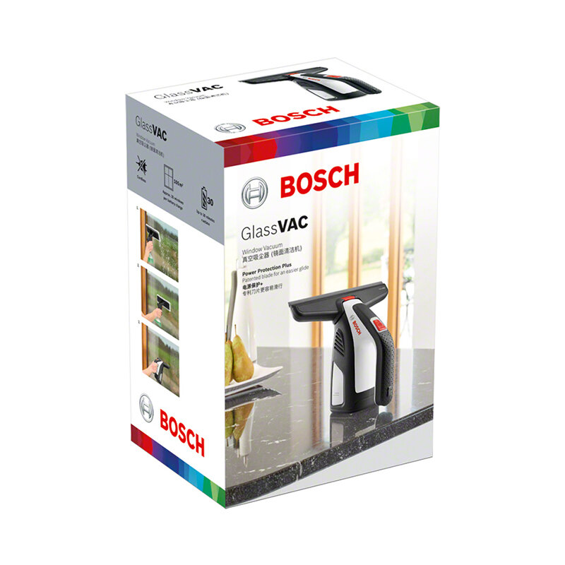 BOSCH GlassVac Cordless Window Eletrical Vacuum Cleaner Glass Cleaning Handheld Rechargeable Smart Household Electric Tools