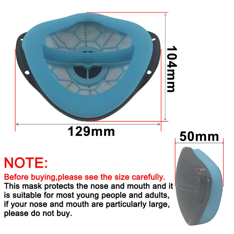 Kanshouzhe XL Dapat Digunakan Kembali Masker Perlindungan Wajah Dapat Dicuci Topi Debu Keamanan Pemisahan Mulut dan Hidung Cocok untuk Pembersih Perokok
