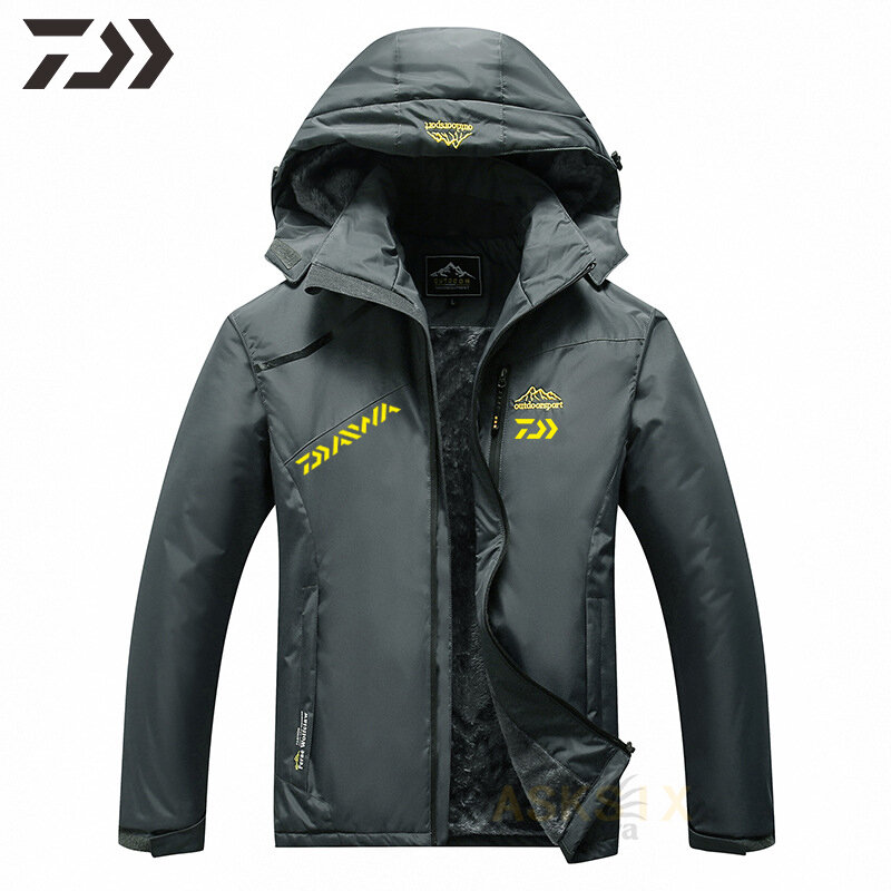 Nuova giacca da pesca Daiwa velluto spesso autunno inverno mantenere caldo cappotto da pesca impermeabile antivento abbigliamento da pesca sportiva all'aperto