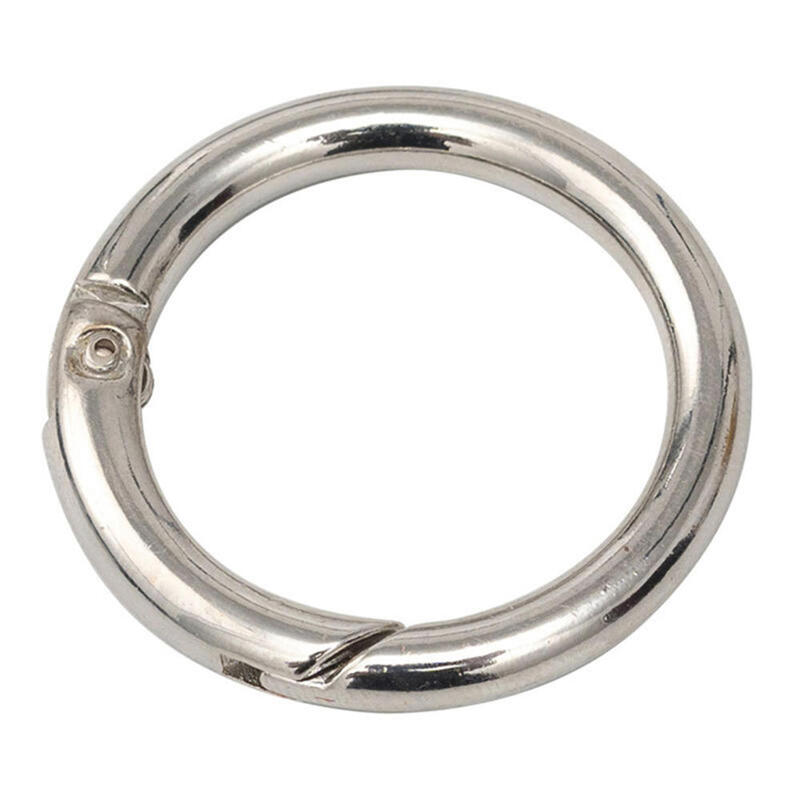 Hebillas de anillo redondo de Metal para bolsos, mosquetón con resorte de 2 piezas, gancho de cierre a presión, accesorios para bolsos