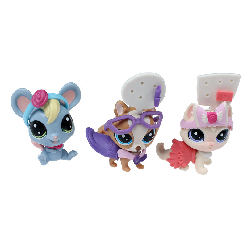 Genuine Pet Animal House LPS Littlest Pet Shop Small Animal Car Decoration Doll Hand-made Toy For Children's Christmas Gift