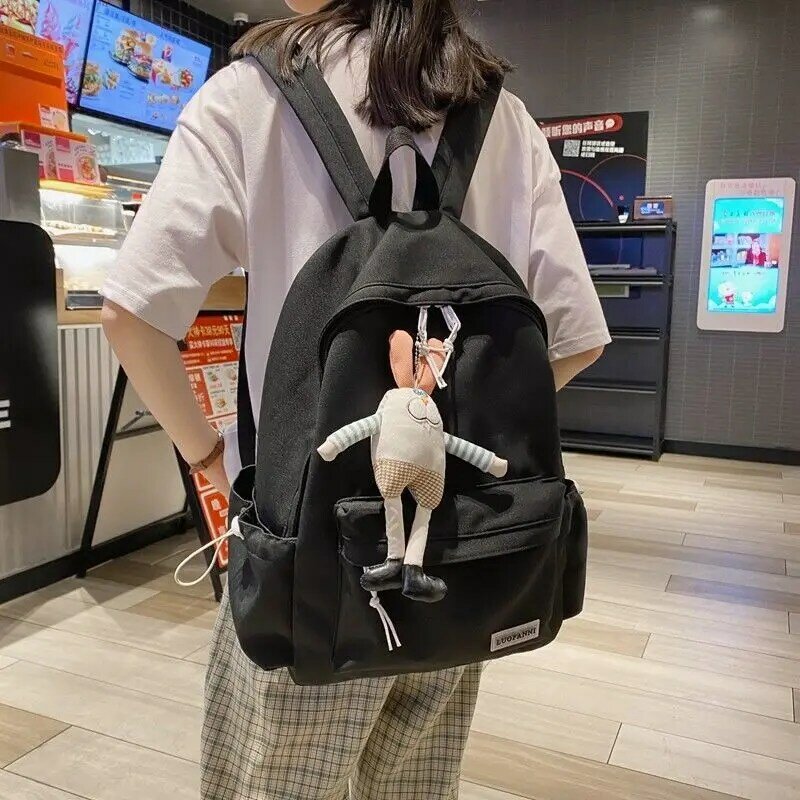 Милые школьные ранцы для девочек-подростков, нейлоновый вместительный рюкзак в стиле преппи для старших классов, 2021