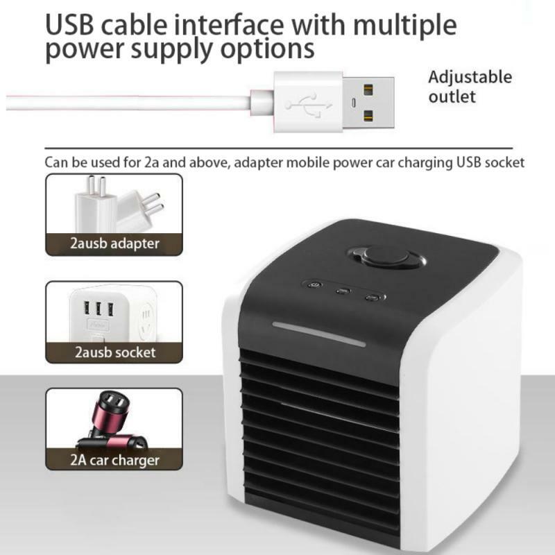 USB 데스크탑 휴대용 다기능 가습기 공기 청정기, 가정용 사무실 가정용 2 바람 모드 에어 쿨러