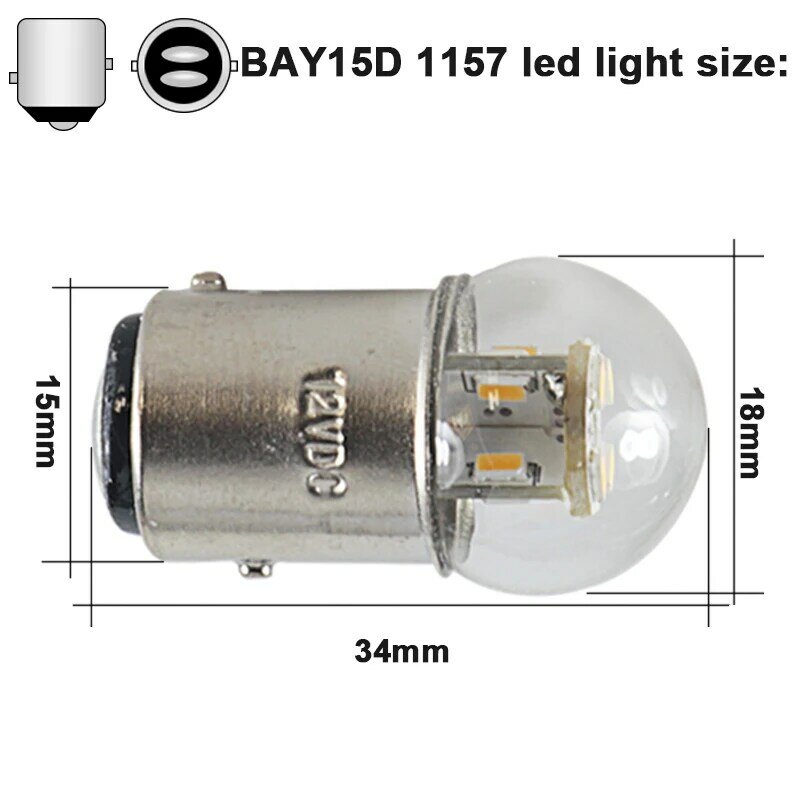 auto led light 1142 BA15D P21D 6V 12V 24V 36V 48V bulb Canbus truck Brake Turn Signal lights 1.5W parking lamp 6 12 24 36 V volt