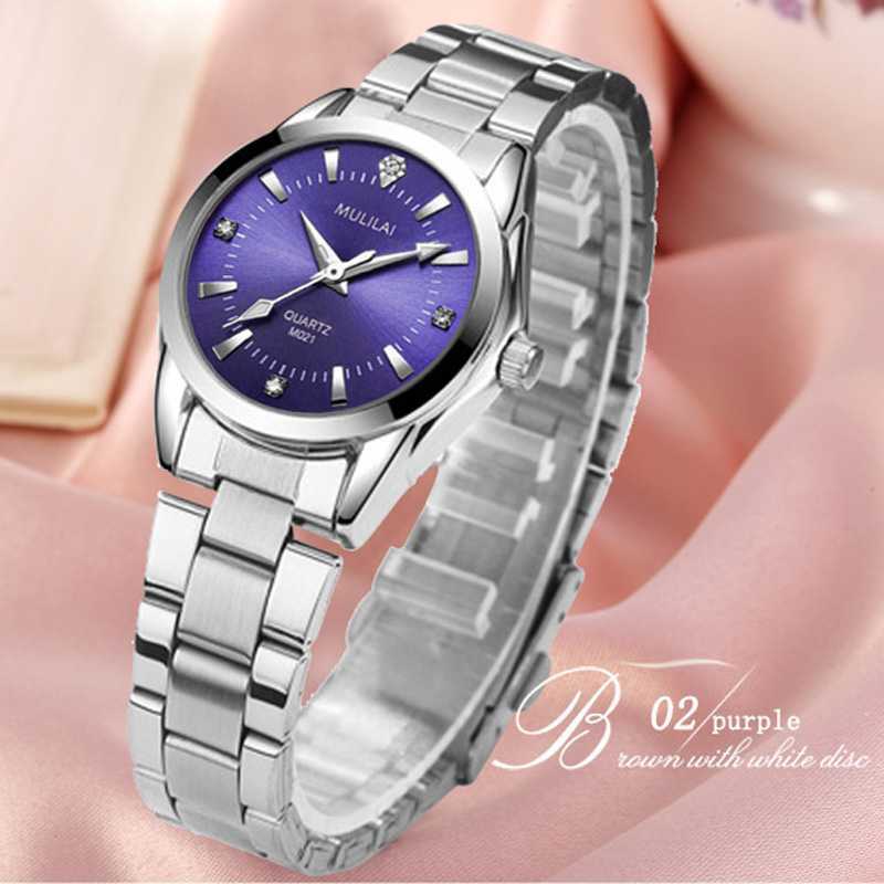 Kobiety luksusowe Rhinestone zegarki kwarcowe ze stali nierdzewnej panie zegarek biznesowy japoński mechanizm kwarcowy Relogio Feminino