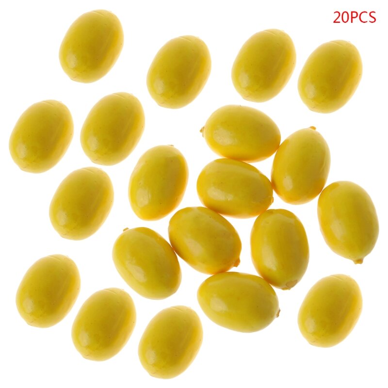 D0AC 20 stücke Lebensechte Simulation Künstliche Zitrone Gefälschte Obst Disply Home Party Decor