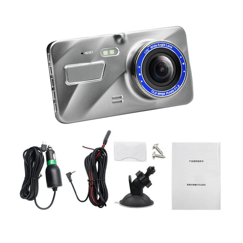 X5 carro dvr câmera traço gravador de vídeo vista traseira 4 "1080p hd wdr loop gravação g-sensor de visão noturna 170 grande angular traço cam