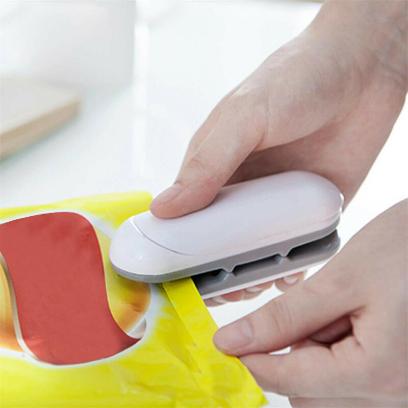 Mini przenośne jedzenie uszczelniacz torba na przekąskę klip Hot Sealer cukierki mieszanka kolor strona główna kuchnia sklep urządzenia elektryczne narzędzia małe przedmioty