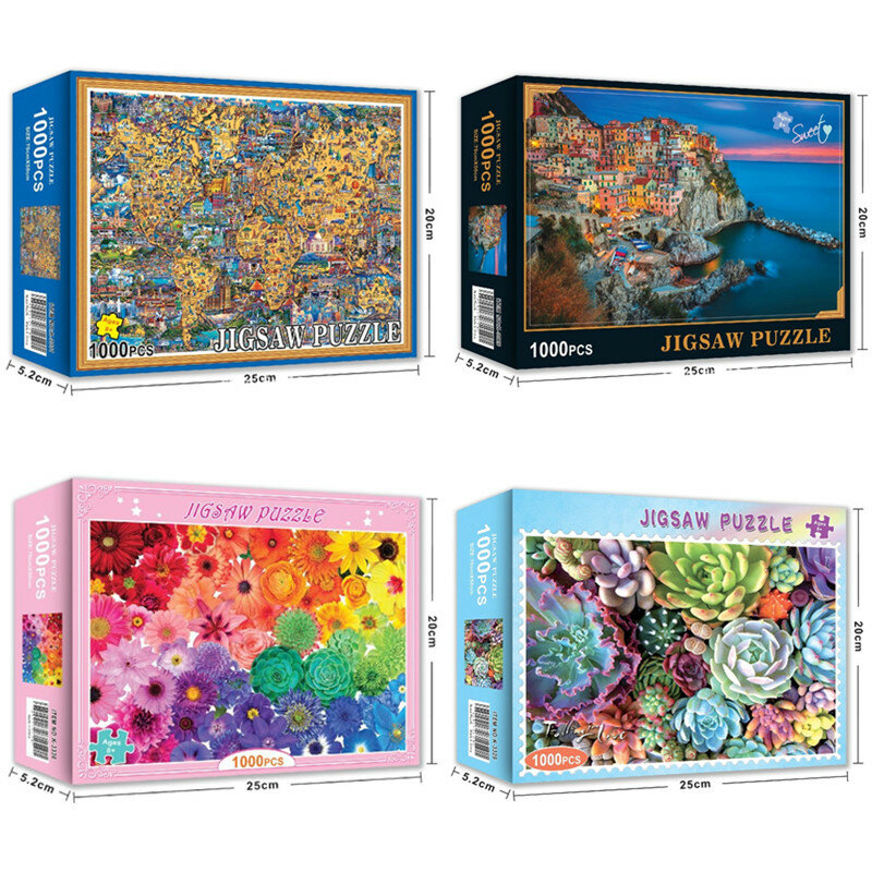 31 estilo quebra-cabeça 1000 peças jogos de quebra-cabeça educacional brinquedos de montagem de imagem quebra-cabeças de paisagem para adultos crianças presentes