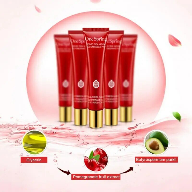 A branch of spring red pomegranate fresh hydrating eye cream to dilute eye lines dark circles essence tight eye area Skin Care