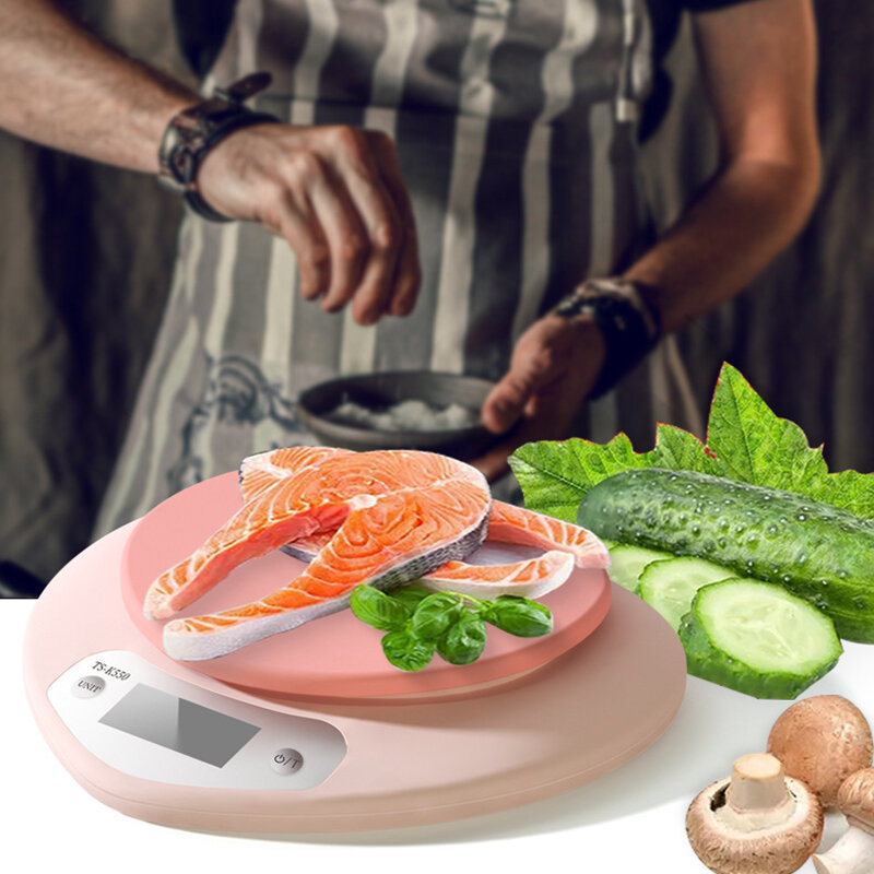 5kg/1g Portable Digital Food Scale LED Electronic Scales Food Balance Measuring Weight Kitchen LED Electronic Food Scales Tools