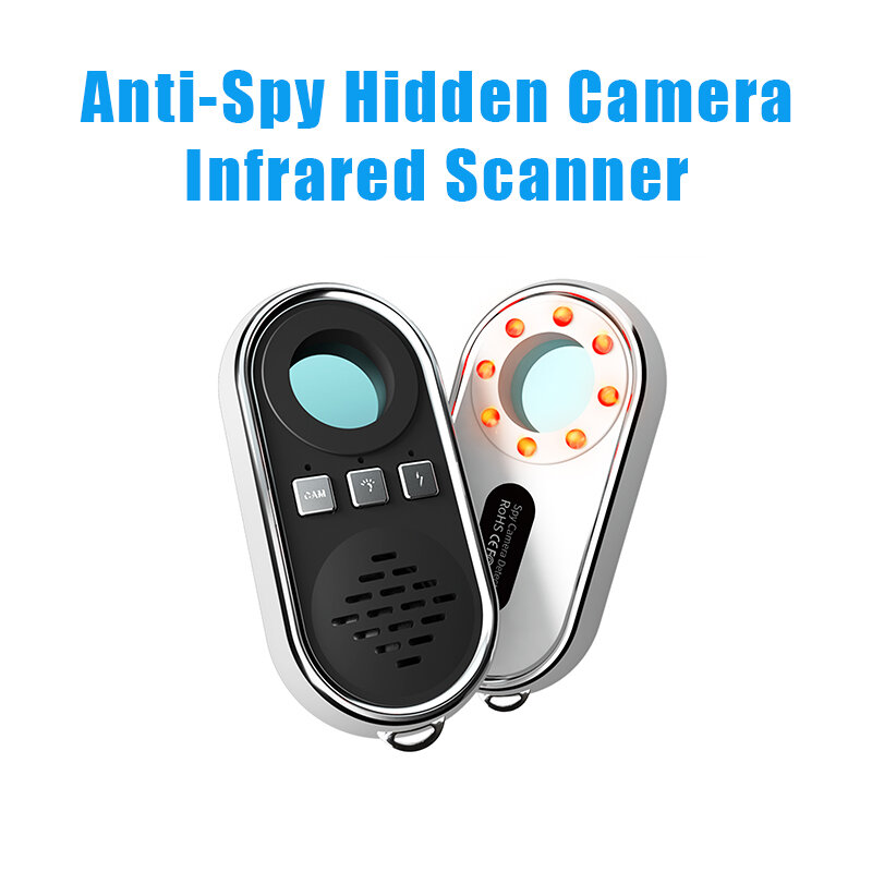 Anti espião câmera detector rf sinal infravermelho escondido câmera lente finder hotel anti-furtivo tiro anti-escuta bug led luz