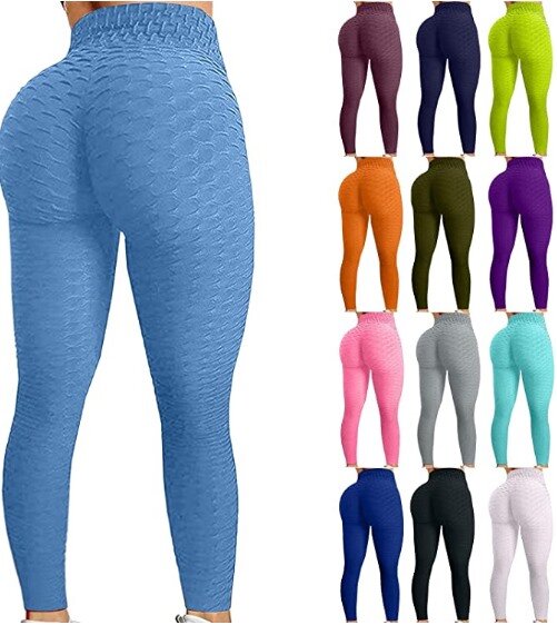 Mallas de Yoga de cintura alta para mujer, pantalones de chándal delgados de realce, anticelulitis, Peach, Tiktok, 2021