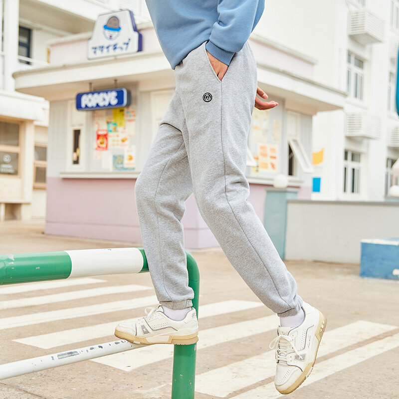 Брюки SEMIR мужские трикотажные с флисовой подкладкой, повседневные красивые и энергетические штаны для мальчиков, Корейская версия, зимние