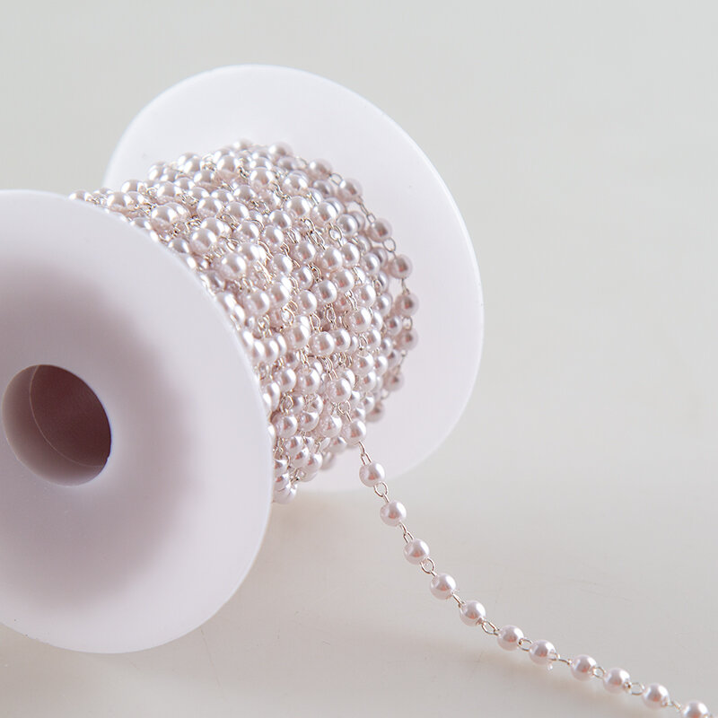 XUQIAN 3mm catene di perle di vendita calde per le donne collana fai da te gioielli che fanno risultati C0072